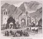 Shrine of the Nuestra Senora de Copacabana, Lima, Peru, from 'Incidents of Travel and Exploration in the Land of the Incas' by E. George Squier, pub. in 1878 (engraving)