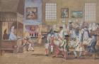 Interior of a London Coffee House, c.1650-1750 (w/c on paper)