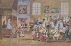 Interior of a London Coffee House, c.1650-1750 (w/c on paper)