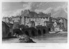 Elvet Bridge, Durham, engraved by 