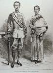 The King and Queen of Siam, from 'The Illustrated London News', 17th June 1882 (engraving)