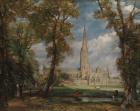 Salisbury Cathedral from the Bishop's Grounds, 1825 (oil on canvas)