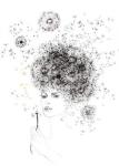 Girl with dandelion , 2013, black ink, pencil