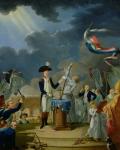 The Oath of Lafayette at the Festival of the Federation, 14th July 1790, 1791 (oill on canvas)