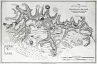 Map showing the Russian positions at the Battle of Borodino, c.1812 (engraving) (b/w photo)