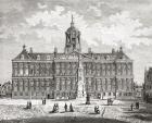 The Royal Palace, Dam Square, Amsterdam, The Netherlands in the 19th century. From Pictures From Holland by Richard Lovett, published 1887.