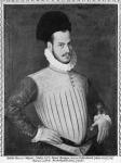 Cesare Borgia, Duke of Valentinois (oil on canvas) (b/w photo)