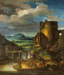 Italian Landscape or, Landscape with a Tomb (oil on canvas)