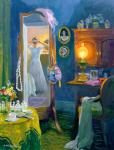 Dressing Room (Victorian Style) (oil on board)