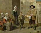The Bread Seller and Water Carriers (oil on canvas)