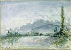 The River Isere at Grenoble, 1877 (w/c on paper)