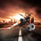 Soccer Girl, 2012, (Direct Print on Brushed Aluminium, BUTLERFINISH® Look)
