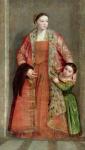 Portrait of Countess Livia da Porto Thiene and her Daughter, Portia, c.1551 (oil on canvas)