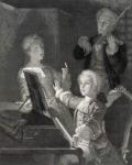 Wolfgang Amadeus Mozart as a child (engraving)