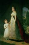 Maria Carolina Bonaparte (1782-1839) Queen of Naples with her daughter Laetitia Murat, 1807 (oil on canvas)
