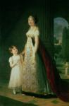 Maria Carolina Bonaparte (1782-1839) Queen of Naples with her daughter Laetitia Murat, 1807 (oil on canvas)