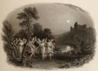 The Dance of the Fairies, engraved by F.C. Lewis, illustration from 'The Pilgrims of the Rhine' published 1840 (engraving)