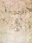 Composition sketch for The Adoration of the Magi, 1481 (pen and ink on paper)