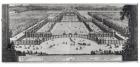 General Perspective View of the Chateau and Gardens of Richelieu (engraving) (b/w photo)