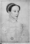 Mary Queen of Scots, 1559 (pencil on paper) (b/w photo)
