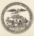 Seal of the Masons of Berlin, 1812, from 'The History of Freemasonry, volume III', published by Thomas C. Jack, London, 1883 (litho)