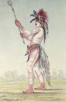 Sioux ball player We-Chush-Ta-Doo-Ta, 'The Red Man' (hand-coloured litho)