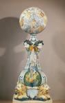 Celestial sphere on a pedestal with four lions, 1725 (ceramic)