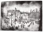 Belfast Docks, 2015, dry-point etching