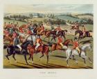 'The Meet', plate I from 'Fox Hunting', 1838 (hand-coloured aquatint)