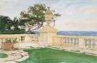 Terrace, Vizcaya, 1917 (w/c and graphite on white wove paper)