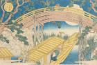 Fan Bridge by Moonlight, from 'Views of Mount Tempo', 1834 (woodblock print) (see also 17723)