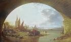 Old Vauxhall Bridge, London (oil on canvas)