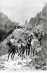 Geronimo and his Band Returning from a Raid into Mexico (litho) (b&w photo)