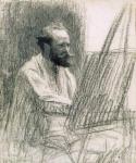 Portrait of Edouard Manet (1832-83) at his Easel (pencil on paper)
