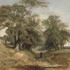 A Landscape with a Horseman, c.1850 (oil on canvas)
