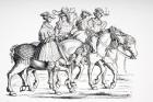 Officers of the Table and of the Chamber of the Imperial Court of Maximilian I, after an engraving of 1512 in 'Triomphe de Maximilian I', from 'Le Moyen Age et La Renaissance' by Paul Lacroix (1806-84) published 1847 (litho)