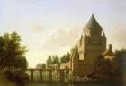 Evening View of the Kleine Houtpoort in Haarlem (panel)
