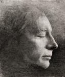 The death mask of John Keats, from 'The Century Illustrated Monthly Magazine', published 1884 (engraving)