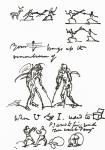 Hieroglyphic letter written by George Cruikshank to Mr. Parry. George Cruikshank, 1792  1878. British caricaturist and book illustrator. From The Strand Magazine published 1897.