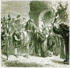 Wolsey at Leicester (engraving) (b/w photo)