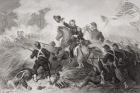 General Lyon's (1818-61) charge at the Battle of Wilson's Creek, Missouri, 1861 (litho)