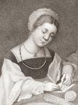 Mary, Queen of Scots, 1542 1587, aka Mary Stuart or Mary I of Scotland. Queen regnant of Scotland from 14 December 1542 to 24 July 1567 and queen consort of France from 10 July 1559 to 5 December 1560. From Iconographia Scotica or Portraits of Illustriou