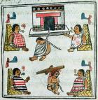 Ms. Palat. 218-220 Book IX Judgement and Punishment in the Aztec empire, from the 'Florentine Codex' by Bernardino de Sahagun, c.1540-85