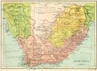 Map of South Africa since 1815, Kaffir and Boer Wars. From Field Marshal Lord Kitchener, His Life and Work for the Empire, published 1916.
