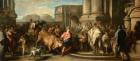 Theseus Taming the Bull of Marathon, c.1730 (oil on canvas)
