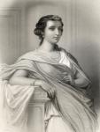 Aspasia of Milet (c.470-410 BC) illustration from 'World Noted Women' by Mary Cowden Clarke, 1858 (engraving)