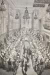 Feast given for the Spanish Ambassador to France in Paris in 1707, 1875 (engraving)