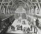 Westminster Hall, The First Day of Term, A Satirical Poem, 1797 engraved by C.Mosley (engraving) (b/w photo)