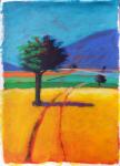 Blue Hill (acrylic on card)
