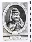 Portrait of William Caxton (c.1422-91) and his Printer's mark (engraving)